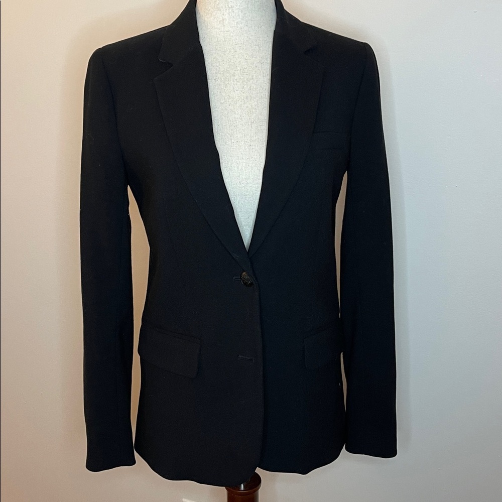J.Crew Black Tailored Blazer Wool Blend Classic Small